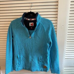 Women's Turquoise Half-Zip Pullover